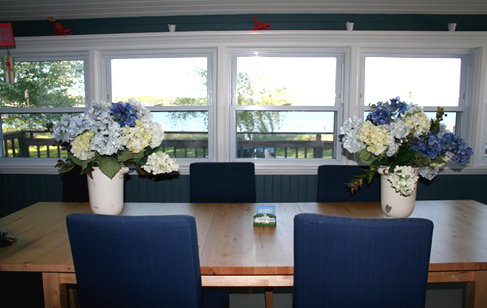 Canoe Place Hampton Bays, NY Dining Room with Water View